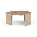 WOOD COFFEE TABLE MARBLE TOP, MANGO WOOD