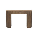 CONSOLA CON TOPE ESTILO MARMOL Y BASE ACABADO DE MADERA