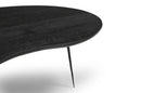 MESA DE CENTRO ACABADO DE MADERA NEGRA Y PATAS EN METAL SET DE 2