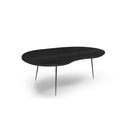 MESA DE CENTRO ACABADO DE MADERA NEGRA Y PATAS EN METAL SET DE 2