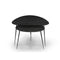 MESA DE CENTRO ACABADO DE MADERA NEGRA Y PATAS EN METAL SET DE 2