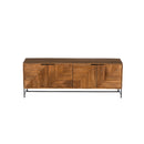 TV STAND CREDENZA EN ACABADO MADERA Y PATAS NEGRAS