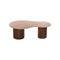 MESA DE CENTRO CON TOPE DE MÁRMOL Y BASE DE MADERA