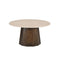 MESA DE CENTRO CON TOPE DE MÁRMOL Y BASE DE MADERA
