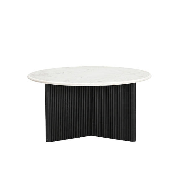 MESA DE CENTRO ACABADO DE MADERA Y TOPE DE MARMOL
