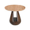 MESA LATERAL CON TOPE DE MÁRMOL Y BASE DE MADERA