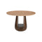 MESA DE COMEDOR CON TOPE DE MÁRMOL Y BASE DE MADERA