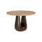 MESA DE COMEDOR CON TOPE DE MÁRMOL Y BASE DE MADERA