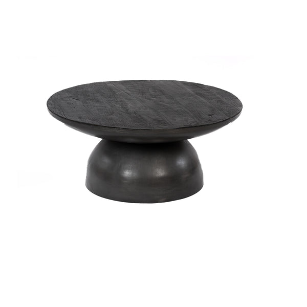 MESA DE CENTRO ACABADO DE MADERA NEGRA