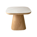 MESA DE CENTRO TOPE ESTILO PIEDRA Y BASE MDF NATURAL