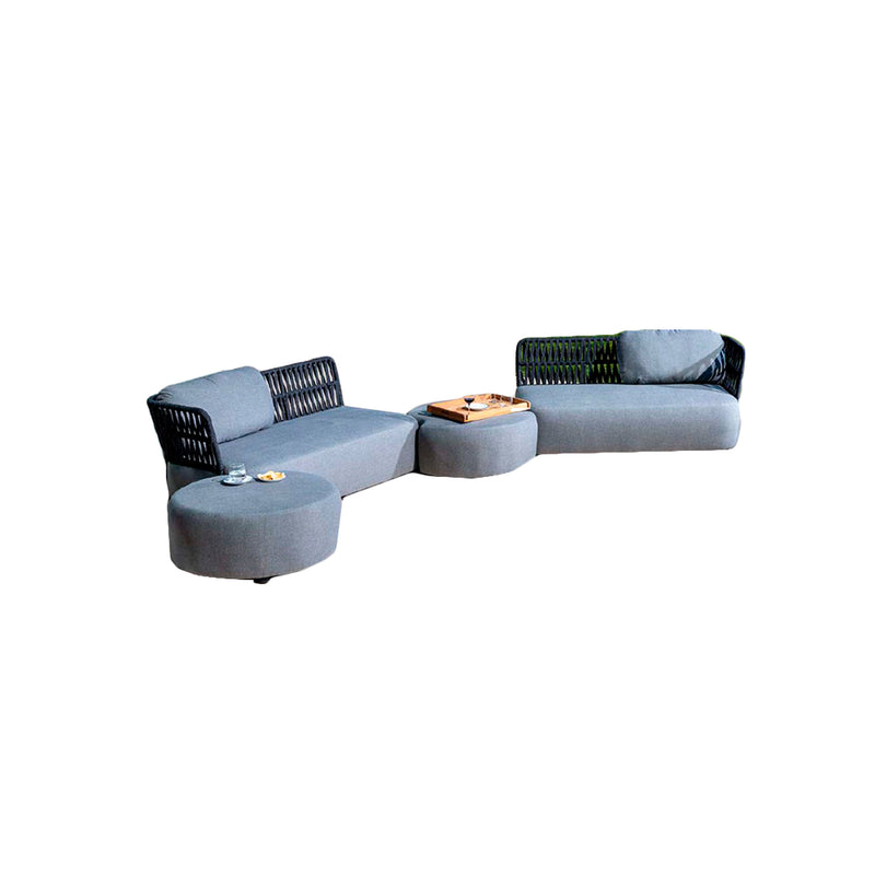 SECCIONAL DE EXTERIOR SOFT GRIS 4PCS