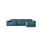 ***SOFA SECCIONAL CON FRENTE DE PIEL AZUL