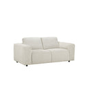 SOFA ESTACIONARIO DE DOS ASIENTOS EN TELA BEIGE