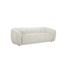 SOFA  ESTACIONARIO DE TRES ASIENTOS EN TELA BEIGE