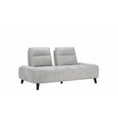 SOFA ESTACIONARIO DE DOS ASIENTOS CONVERTIBLE EN SOFA CAMA EN TELA GRIS Y PATAS NEGRAS