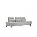 SOFA ESTACIONARIO DE TRES ASIENTOS CONVERTIBLE EN SOFA CAMA TELA GRIS Y PATAS NEGRAS