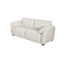 SOFA ESTACIONARIO DE DOS ASIENTOS EN TELA BEIGE