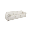 SOFA ESTACIONARIO DE TRES ASIENTOS EN TELA BEIGE