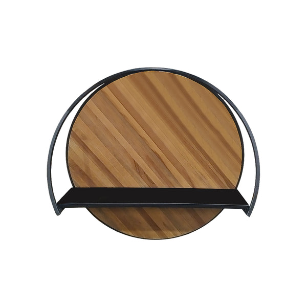 ESTANTE EN METAL Y ACABADO DE MADERA