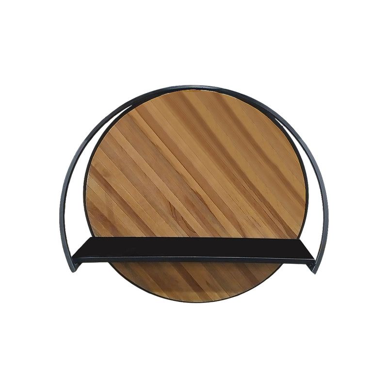 ESTANTE EN METAL Y ACABADO DE MADERA