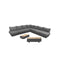 SOFA SECCIONAL DE EXTERIOR LARGO GRIS OSCURO - 5PCS