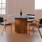 MESA DE COMEDOR CASE WESTERN D-R ESTILO MARMOL Y ACABADO MADERA