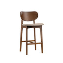 TABURETE DE BAR ACABADO EN MADERA Y TELA IVORY CREAM FG 100-01