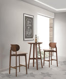 TABURETE DE BAR ACABADO EN MADERA Y TELA IVORY CREAM FG 100-01