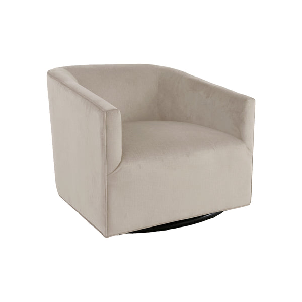 BUTACA GIRATORIA EN TELA BEIGE