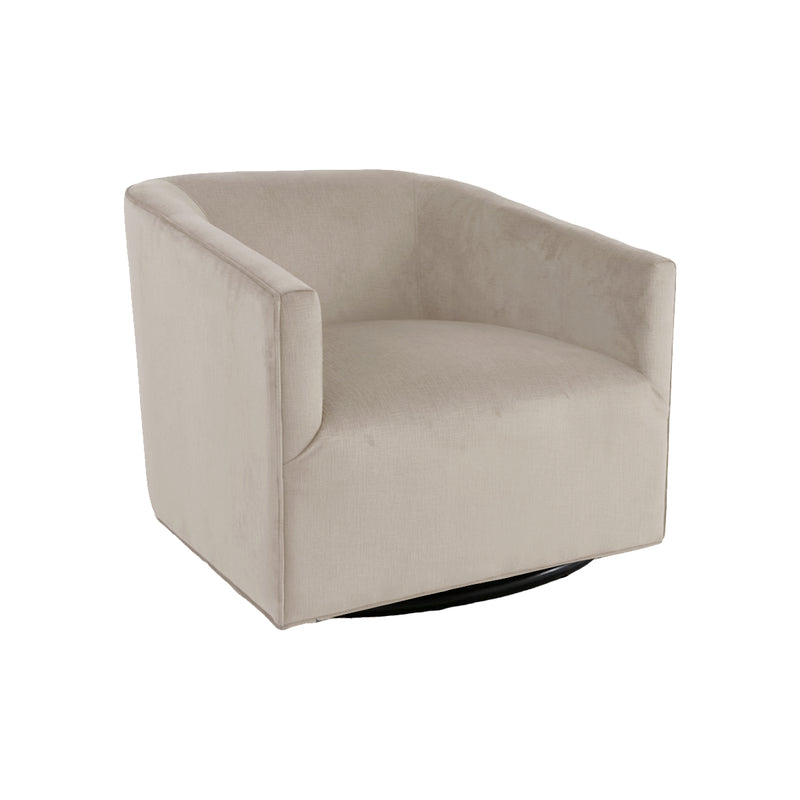 BUTACA GIRATORIA EN TELA BEIGE