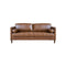 SOFA STOCKHOLM DE 2 ASIENTOS EN ESTILO PIEL MARRON CLARO