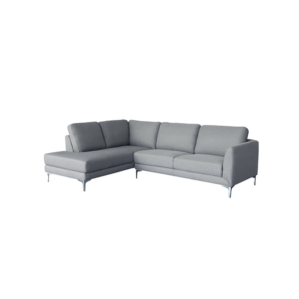 SOFA SECCIONAL ESTACIONARIO IZQUIERDO EN TELA GRIS