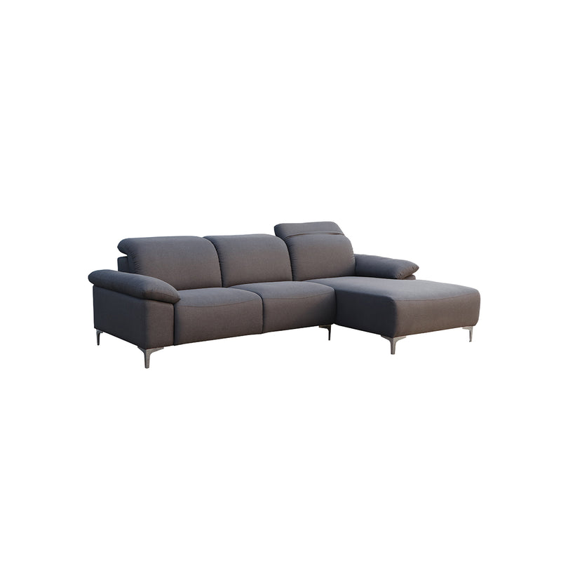 SOFA SECCIONAL ESTACIONARIO EN TELA GRIS