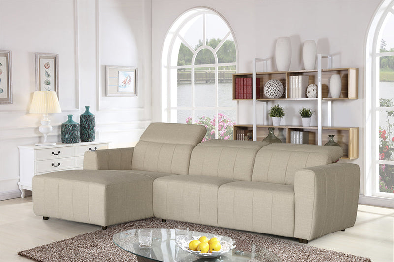 SOFA SECCIONAL ESTACIONARIO DERECHO EN TELA KAKI