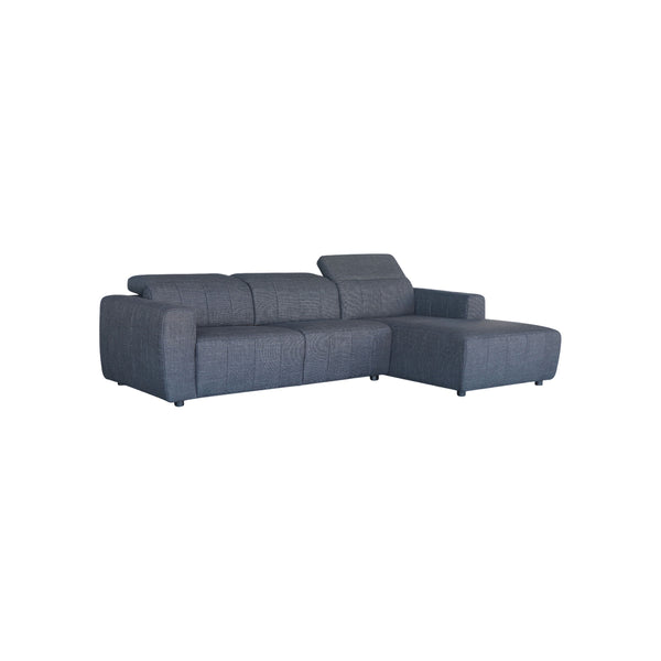SOFA SECCIONAL ESTACIONARIO EN TELA GRIS