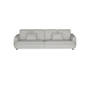 SOFA ESTACIONARIO DE TRES ASIENTOS EN TELA TEXTURIZADA OFF WHITE BEIGE