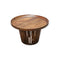 MESA DE CENTRO RODONDA EN ACABADO DE MADERA