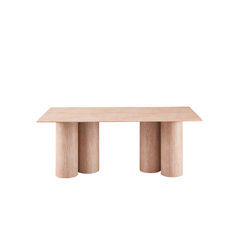 MESA DE COMEDOR CON TOPE DE MÁRMOL ARTIFICIAL Y BASE MDF