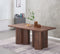 MESA DE COMEDOR CON TOPE LAMINADO EN MADERA Y BASE MDF