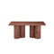MESA DE COMEDOR CON TOPE LAMINADO EN MADERA Y BASE MDF
