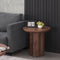 MESA LATERAL CON TOPE LAMINADO EN MADERA Y BASE MDF