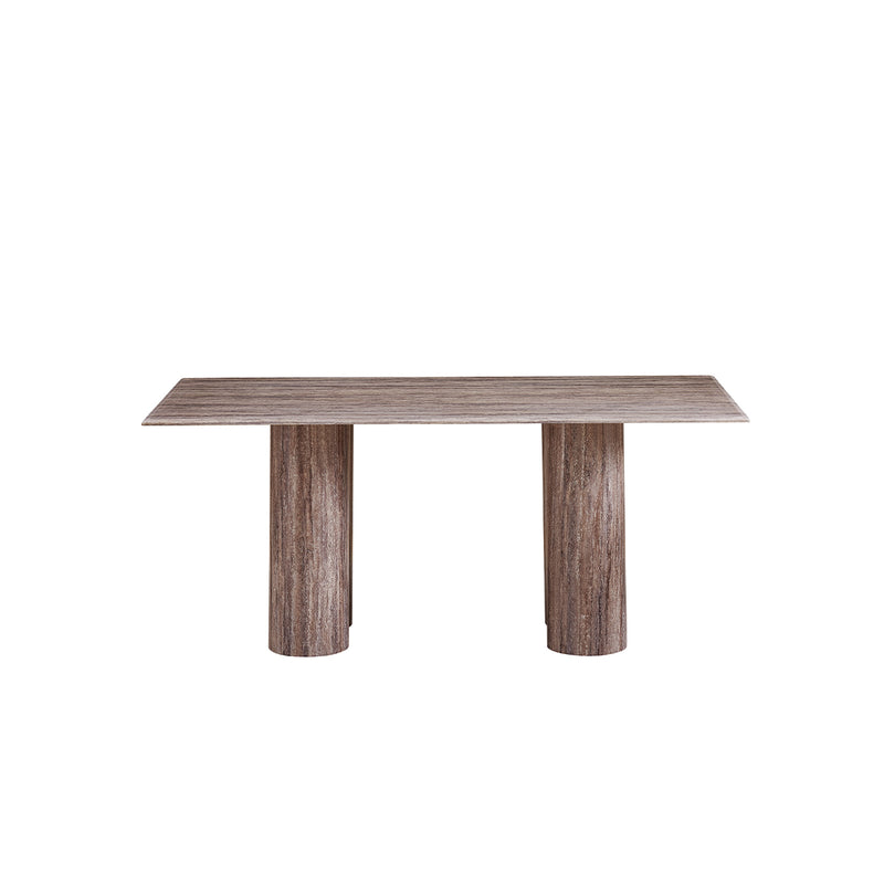 MESA DE COMEDOR TOPE DE MARMOL ARTIFICIAL Y BASE MDF LAMINADA DE MARMOL