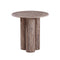 MESA LATERAL CON TOPE DE MÁRMOL ARTIFICIAL Y BASE MDF LAMINADA