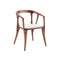 SILLA DE COMEDOR ACABADO DE MADERA Y ASIENTO EN TELA OFF WHITE