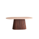 MESA DE COMEDOR CON TOPE DE MÁRMOL ARTIFICIAL Y BASE MDF