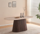 MESA DE COMEDOR CON TOPE DE MÁRMOL ARTIFICIAL Y BASE MDF