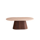 MESA DE CENTRO CON TOPE DE MÁRMOL ARTIFICIAL Y BASE MDF