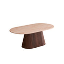 MESA DE CENTRO CON TOPE DE MÁRMOL ARTIFICIAL Y BASE MDF