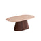 MESA DE CENTRO CON TOPE DE MÁRMOL ARTIFICIAL Y BASE MDF