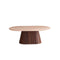 MESA DE CENTRO CON TOPE DE MÁRMOL ARTIFICIAL Y BASE MDF